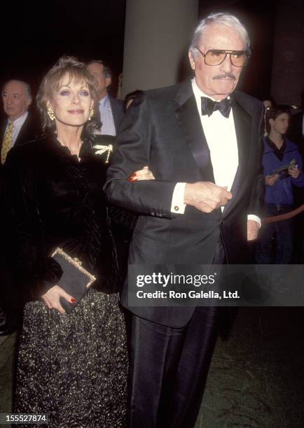 Actor Gregory Peck and wife Veronique Peck attend The Daily Variety Salutes Army Archerd on January 29, 1993 at Beverly Hilton Hotel in Beverly...