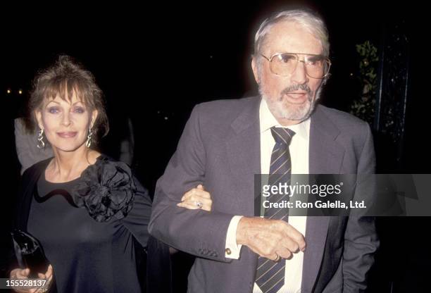 Actor Gregory Peck and wife Veronique Peck attend the 17th Wedding Anniversary for Frank Sinatra and Barbara Marx on July 10, 1993 at Chasen's...