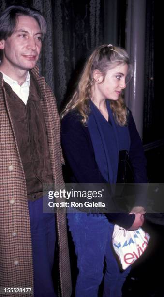 Musician Charlie Watts and daughter Seraphina Watts sighted on October 26, 1981 at Joanna's Restaurant in New York City.