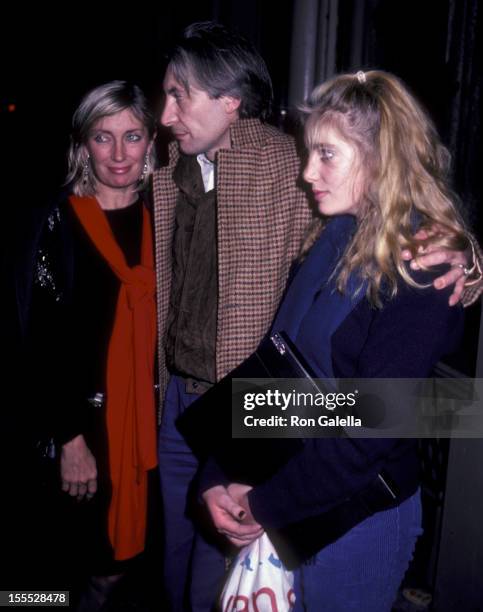 Musician Charlie Watts, wife Shirley Watts and daughter Seraphina Watts sighted on October 26, 1981 at Joanna's Restaurant in New York City.