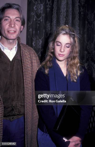 Musician Charlie Watts and daughter Seraphina Watts sighted on October 26, 1981 at Joanna's Restaurant in New York City.