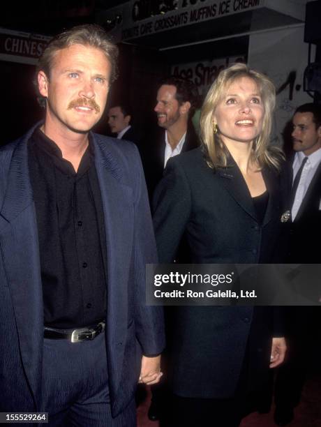 Actress Helen Shaver and husband Steve Smith attend the Chaplin Los Angeles Premiere on December 4, 1992 at the Los Angeles Theatre in Los Angeles,...