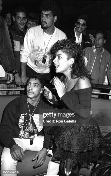 Singer Lisa Lisa and husband Alex Moseley attend the party for Lisa Lisa & The Cult Jam Concert Tour on October 28, 1987 at Club 1018 in New York...