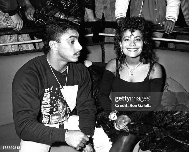 Singer Lisa Lisa and husband Alex Moseley attend the party for Lisa Lisa & The Cult Jam Concert Tour on October 28, 1987 at Club 1018 in New York...