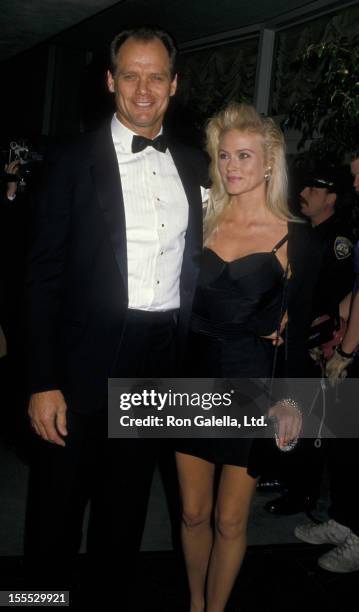 Actor Fred Dryer and wife Tracy Vaccaro attend 45th Annual Golden Globe Awards on January 23, 1988 at the Beverly Hilton Hotel in Beverly Hills,...