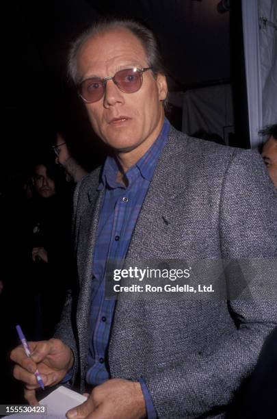 Actor Fred Dryer attends the opening of Helmut Newton Naked and Dressed in Hollywood on March 6, 1992 at Pascal Del Sarthe Gallery in Beverly Hills,...