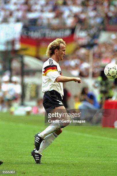 Andreas Brehme of West Germany in action during a World Cup match in Italy. \ Mandatory Credit: Allsport UK /Allsport