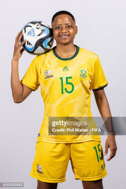 Refiloe Jane of South Africa poses for a portrait during the official FIFA Women's World Cup Australia & New Zealand 2023 portrait session on July...