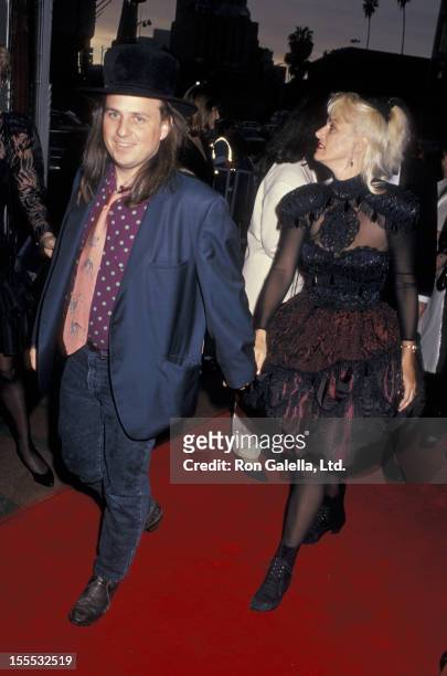 Comedian Bobcat Goldthwait and wife Ann Luly attend 11th Annual Ace Awards on January 14, 1990 at the Wiltern Theater in Los Angeles, California.