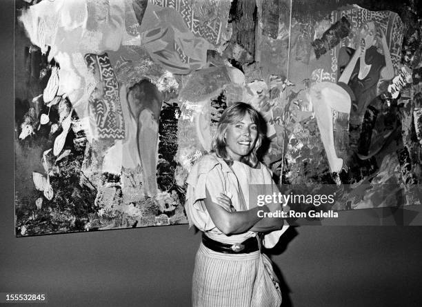 Musician Joni Mitchell attends All Celebrity Art Show on June 27, 1984 at Kamikaze in New York City.