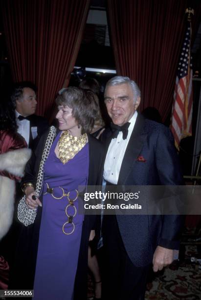 Actor Lorne Greene and wife Nancy Deale attend 36th Annual Golden Globe Awards on January 29, 1979 at the Beverly Hilton Hotel in Beverly Hills,...