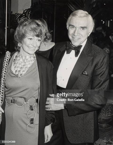 Actor Lorne Greene and wife Nancy Deale attend 36th Annual Golden Globe Awards on January 27, 1979 at the Beverly Hilton Hotel in Beverly Hills,...