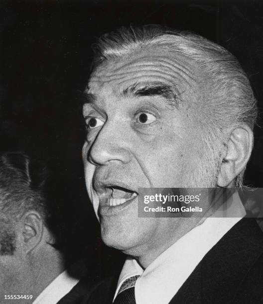 Actor Lorne Greene attends The Sunair Humanitarian Awards Honoring Jack L. Warner on January 23, 1972 at the Beverly Hilton Hotel in Beverly Hills,...