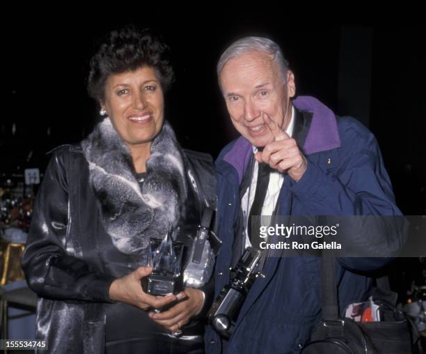 Designer Carla Fendi and photographer Bill Cunningham attend 17th Annual Night of Stars Gala on October 24, 2000 at Cipriani in New York City.