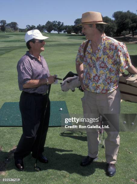 Actors Joe Pesci and Bill Murray attend Casey Lee Ball Classic Charity Golf Tournament on May 17, 1999 at the Sherwood Country Club in Thousand Oaks,...