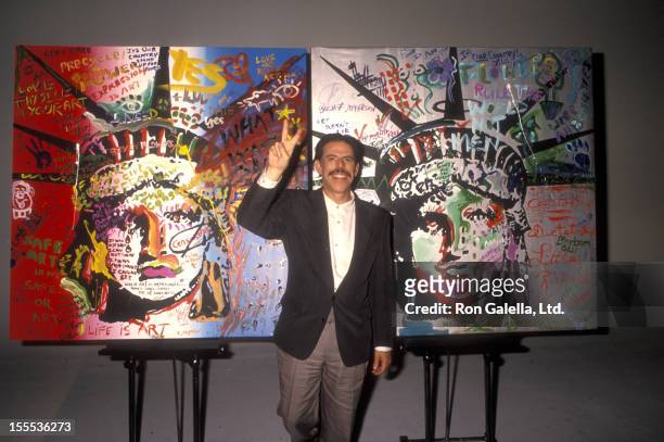 Artist Peter Max attends People For The American Way Benefit Art Party on August 29, 1990 at A and M Records in Hollywood, California.