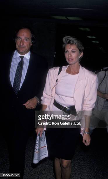 Cyndy Garvey and lawyer sighted on October 2, 1989 at the Los Angeles Court House in Los Angeles, California.