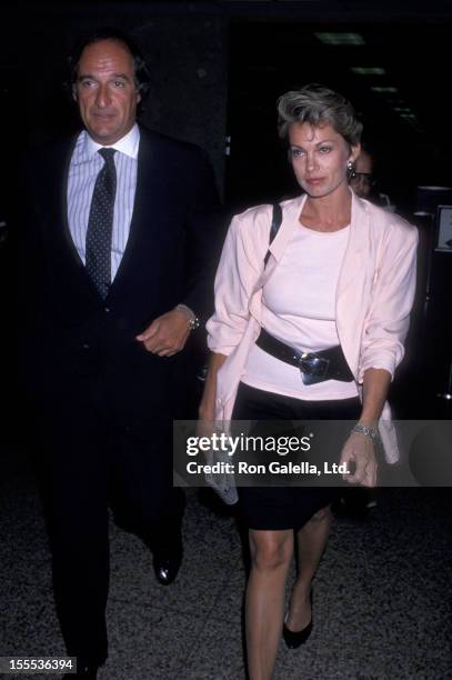 Cyndy Garvey and lawyer sighted on October 2, 1989 at the Los Angeles Court House in Los Angeles, California.