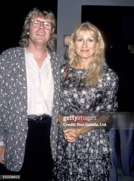 Musician Peter Noone and wife Mireille Strasser attend the Cocktail Reception to Celebrate Bernadette Peters and Peter Allen's One-Night-Only Concert...