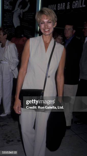 Cyndy Garvey attends the opening of Tommy Tune Tonight on September 7, 1993 at the Wilshire Theater in Beverly Hills, California.