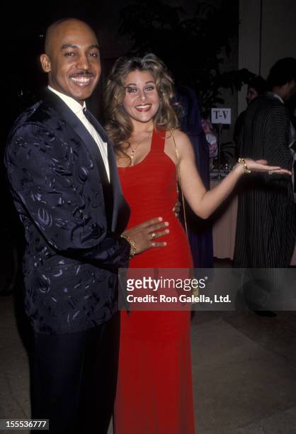 Talk Show Host Montel Williams and wife Grace Morley attending Daily Variety Salutes Army Archerd on January 29, 1993 at the Beverly Hilton Hotel in...