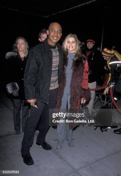 Talk Show Host Montel Williams and wife Grace Morley attending Evander Holyfield vs. Lennox Lewis Boxing Match on March 13, 1999 at Madison Square...