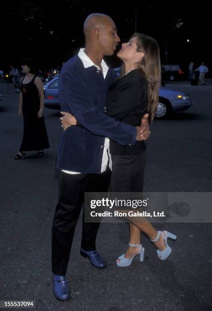 Talk Show Host Montel Williams and wife Grace Morley attending Salute to American Heroes Benefit for the Fresh Air Fund on June 4, 1998 at Tavern on...