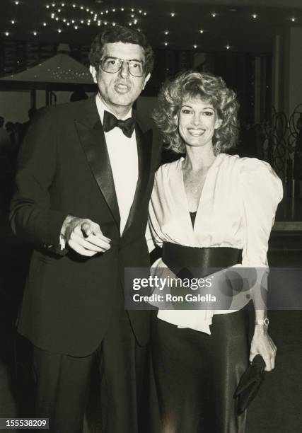 Musician Marvin Hamlisch and Cyndy Garvey attend Celebration for 100 Years of the Performing Arts on May 13, 1984 at the Metropolitan Opera House in...