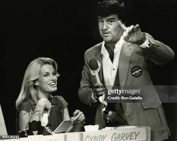 Cyndy Garvey and actor Ron Masak attend the taping of Jerry Lewis Telethon Benefit for Muscular Dystrophy on September 2, 1979 in Los Angeles,...