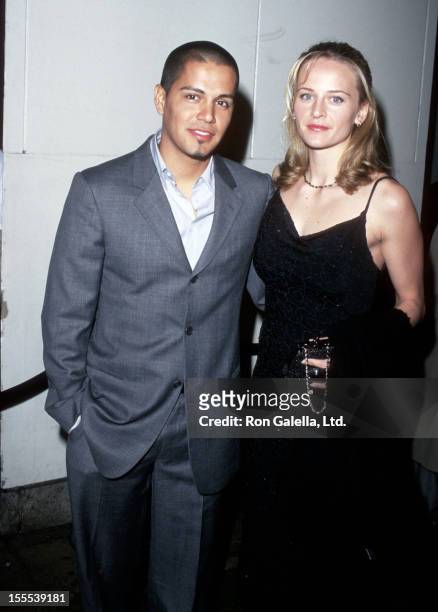 Actor Jay Hernandez and actress Daniella Deutscher attend The Rookie New York City Premiere on March 26, 2002 at Astor Plaza Theater in New York City.