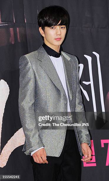 Yoo Seung-Ho attends the MBC Drama 'Missing You' Press Conference at lotte hotel on November 1, 2012 in Seoul, South Korea.