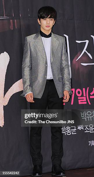 Yoo Seung-Ho attends the MBC Drama 'Missing You' Press Conference at lotte hotel on November 1, 2012 in Seoul, South Korea.