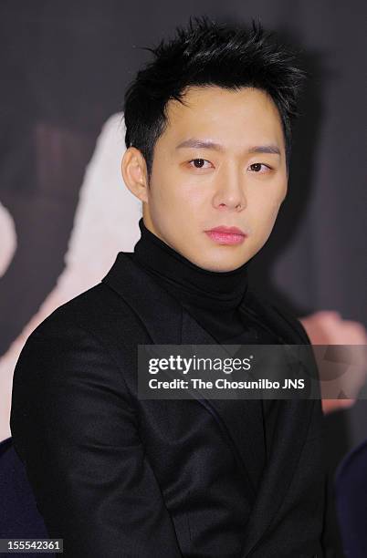 Park Yoo-Chun attends the MBC Drama 'Missing You' Press Conference at lotte hotel on November 1, 2012 in Seoul, South Korea.