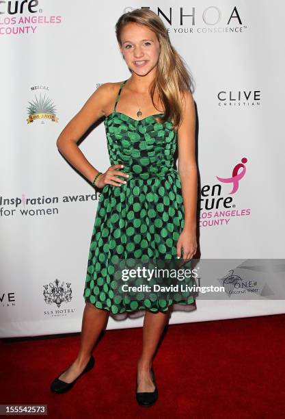 Singer Lauren Suthers attends the 2nd Annual Inspiration Awards to benefit The Susan G. Komen For The Cure at Royce Hall, UCLA on November 4, 2012 in...