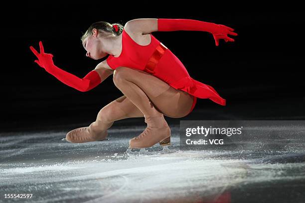 Ladies silver medalist Julia Lipnitskaia of Russia performs during the Cup of China ISU Grand Prix of Figure Skating 2012 at the Oriental Sports...