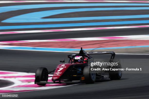 Lena Buhler of Switzerland and ART Grand Prix drives on track during Day Two of F1 Academy Testing at Circuit Paul Ricard on July 19, 2023 in Le...