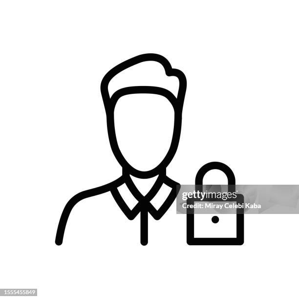 access line icon - one-armed-person-handicapped-person stock illustrations