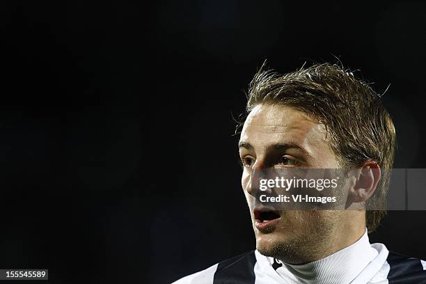 Jens Podevijn of Willem II during the Dutch Eredivisie match between Willem II and FC Utrecht at the Willem II Stadium on November 3, 2012 in...