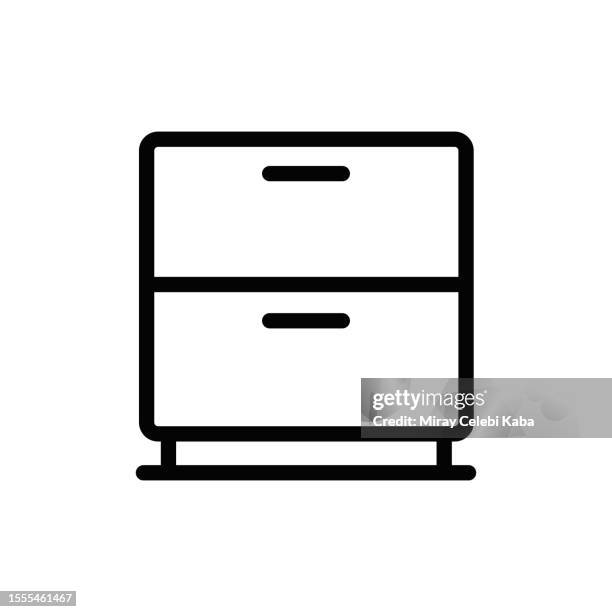bedside line icon - dressing table stock illustrations