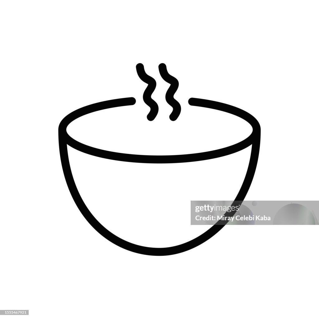 Soup line icon