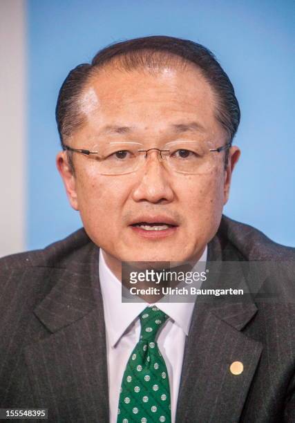 Jim Yong Kim, president of the World Bank, during the press conference in the federal chancellory on October 30, 2012 in Berlin, Germany.