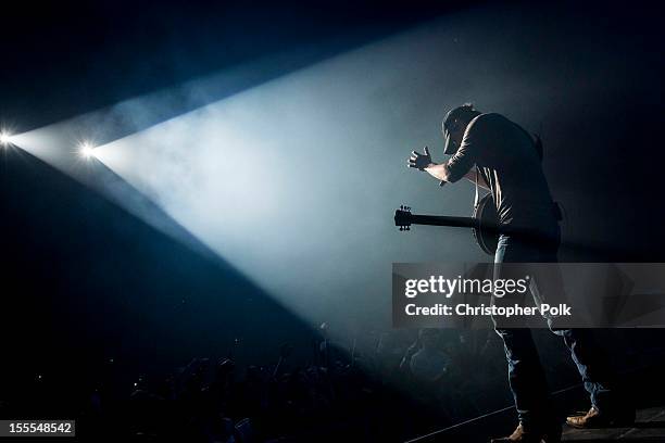 Musician, Eric Church performs at Nokia Theatre L.A. Live on November 4, 2012 in Los Angeles, California.