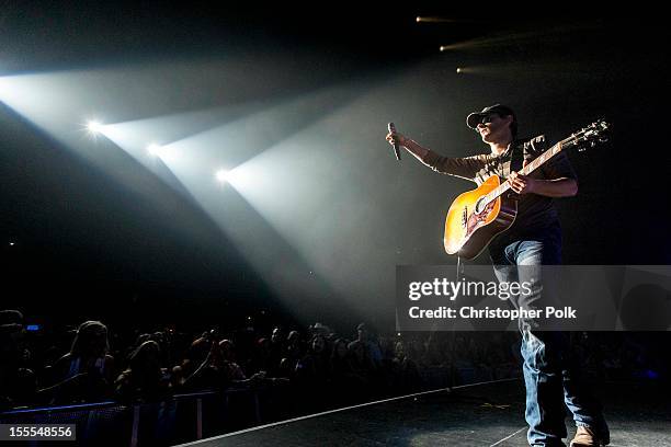 Musician, Eric Church performs at Nokia Theatre L.A. Live on November 4, 2012 in Los Angeles, California.