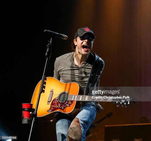 Musician, Eric Church performs at Nokia Theatre L.A. Live on November 4, 2012 in Los Angeles, California.