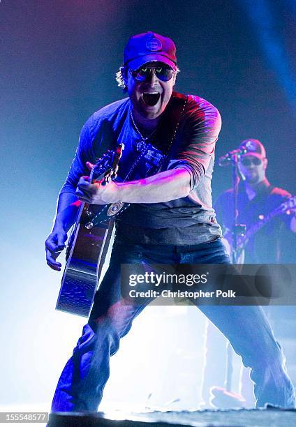 Musician, Eric Church performs at Nokia Theatre L.A. Live on November 4, 2012 in Los Angeles, California.