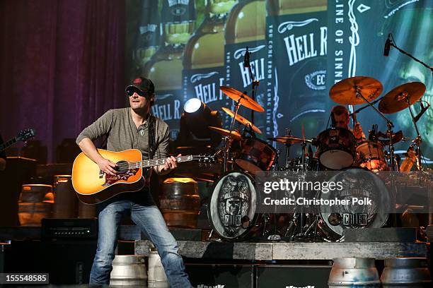 Musician, Eric Church performs at Nokia Theatre L.A. Live on November 4, 2012 in Los Angeles, California.