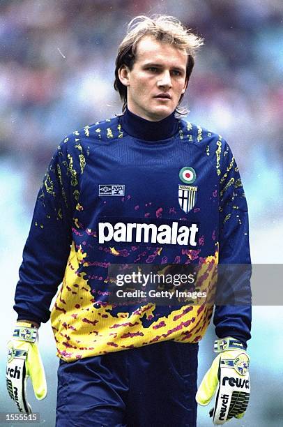 Portrait of Parma AC goalkeeper Claudio Taffarel during a match. \ Mandatory Credit: Allsport UK /Allsport