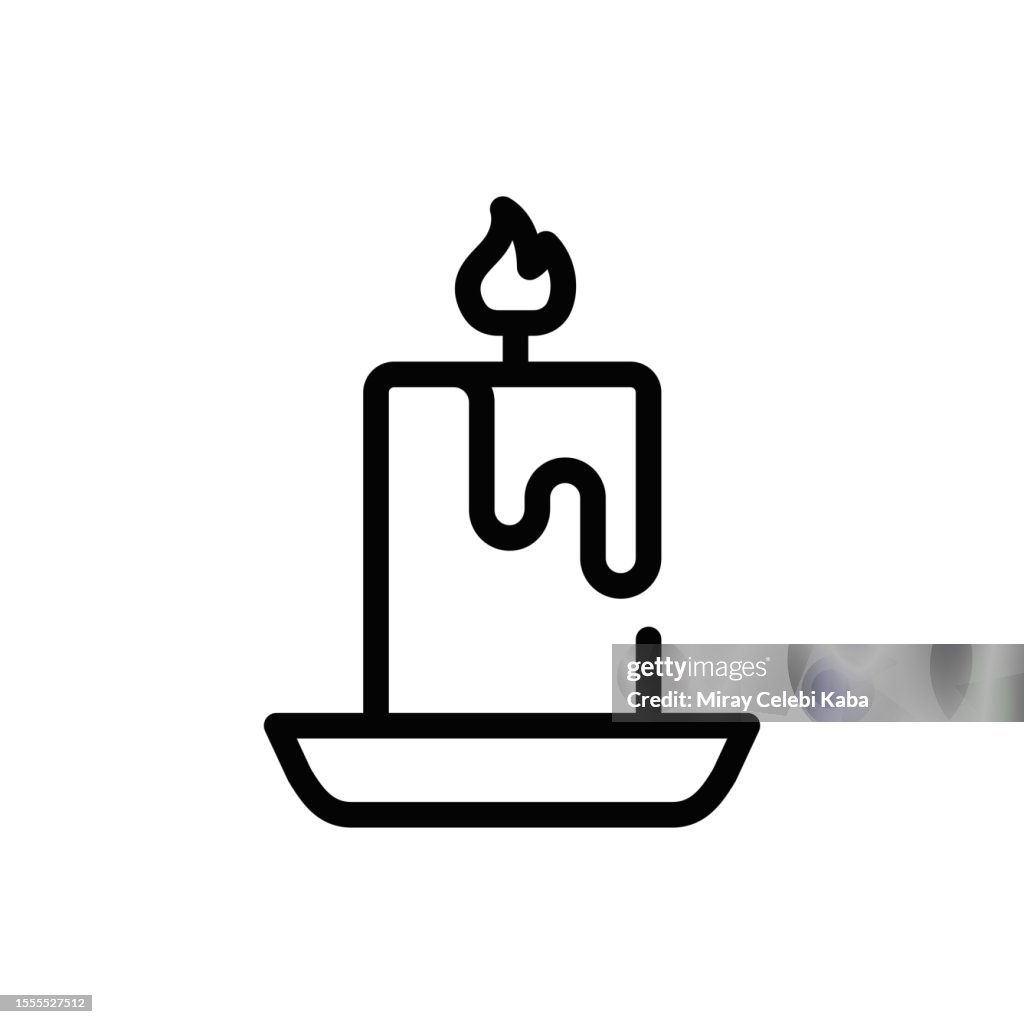 Candle line icon