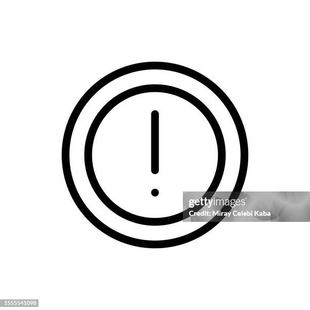caution sign line icon - construction consulting stock illustrations