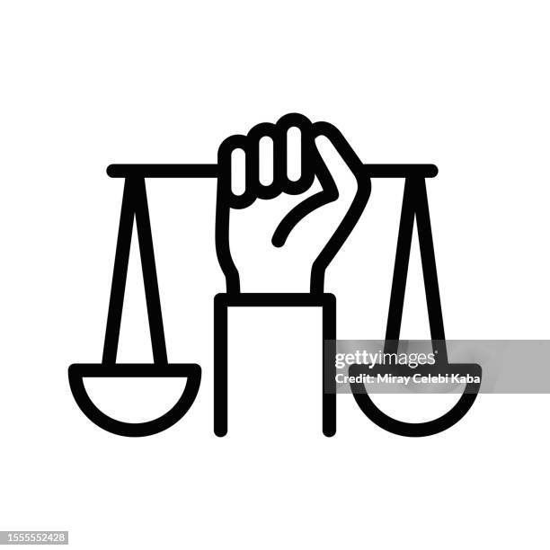 civil rights line icon - civil rights stock illustrations